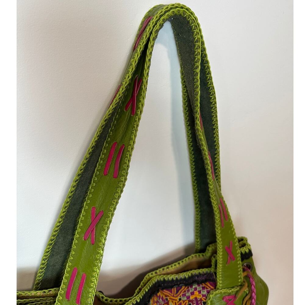 Ibiza World Family Handbag Women's Handcrafted Leather Embroidered Boho Artsy - Picture 11 of 16